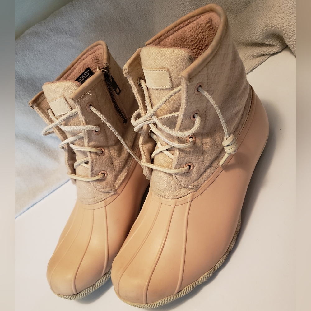 Light Pink Sperry Duck Boots
